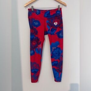 WITH brand Peloton Emma Lovewell leggings medium red blue